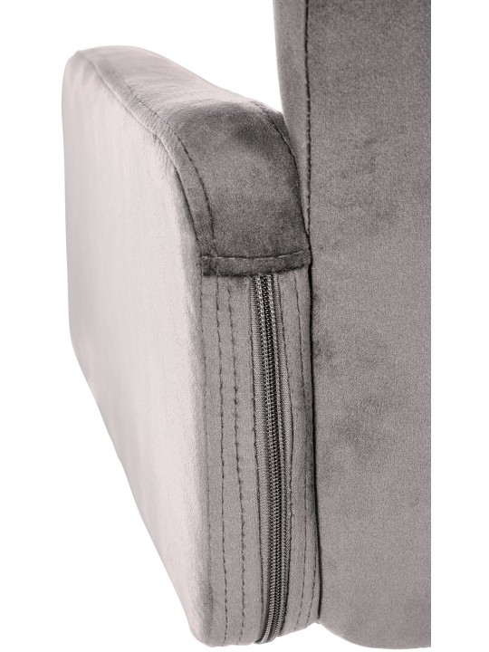 Barkruk Los Angeles fluweel, grijs