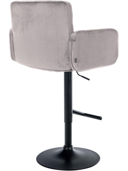 Barkruk Los Angeles fluweel, grijs