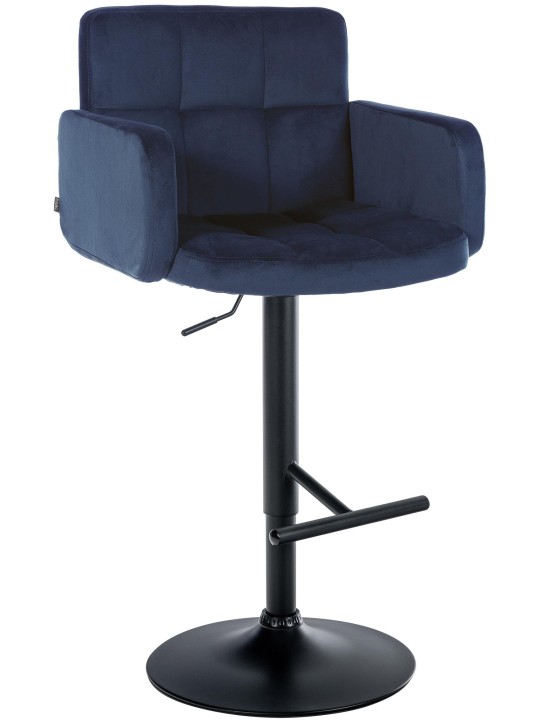 Barkruk Los Angeles fluweel, blauw