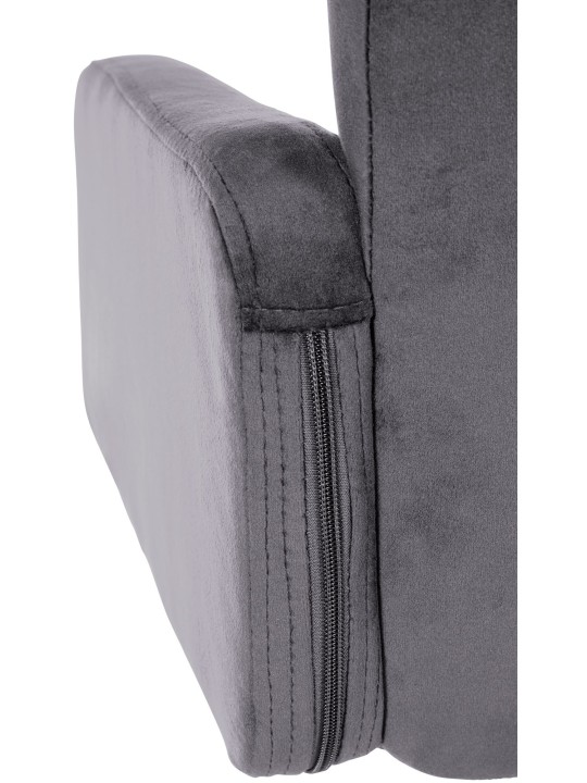 Barkruk Los Angeles fluweel, donkergrijs