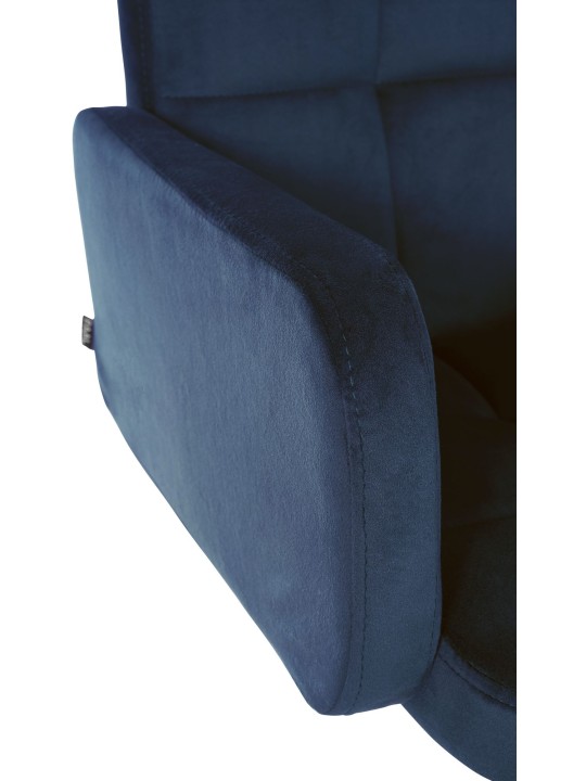 Barkruk Los Angeles Fluweel Chroom, blauw