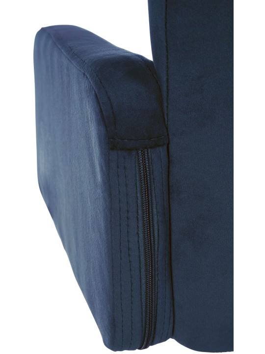 Barkruk Los Angeles Fluweel Chroom, blauw