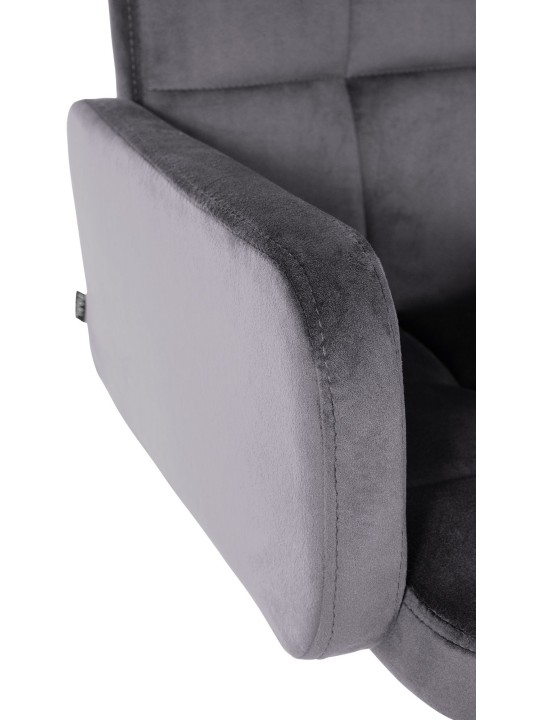 Barkruk Los Angeles Fluweel Chroom, donkergrijs