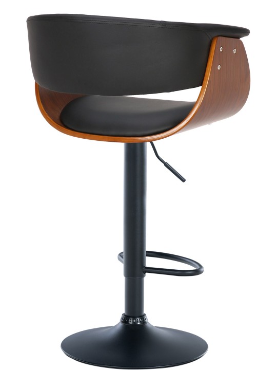 Set van 2 barkrukken Vestaals kunstleer, walnoot/zwart