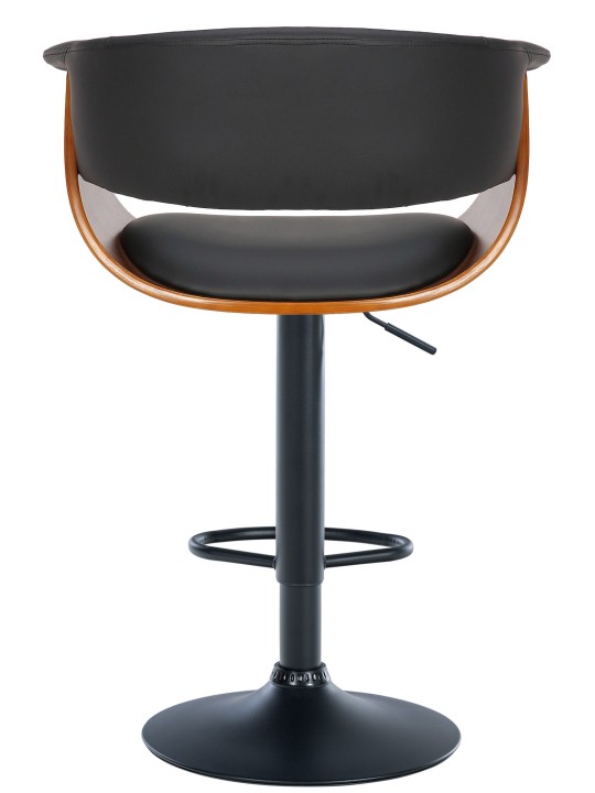 Set van 2 barkrukken Vestaals kunstleer, walnoot/zwart