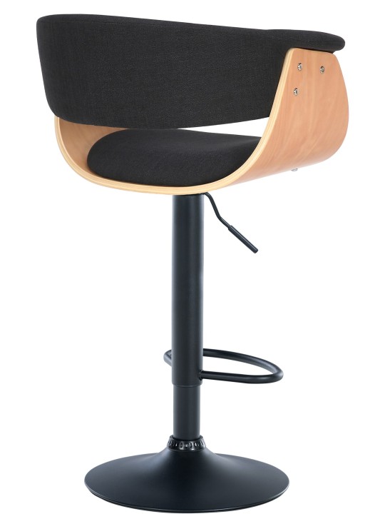 Set van 2 barkrukken Vestaalse stof, naturel/zwart