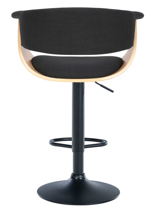 Set van 2 barkrukken Vestaalse stof, naturel/zwart