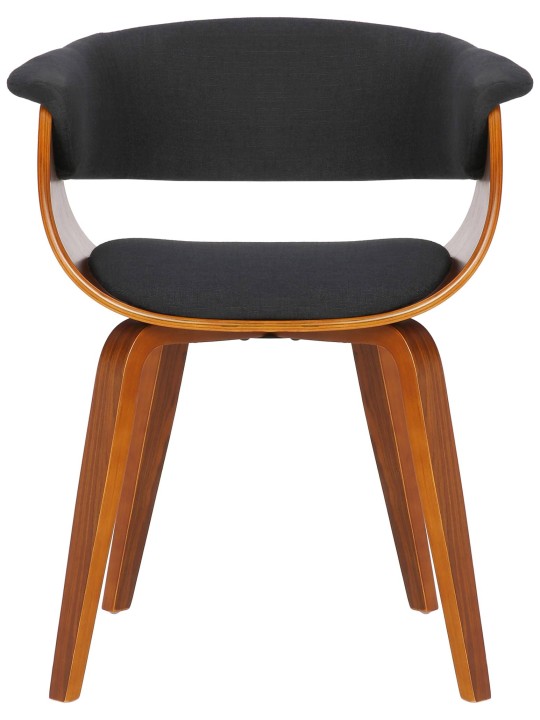 Set van 2 stoelen Bruce stof, walnoot/zwart