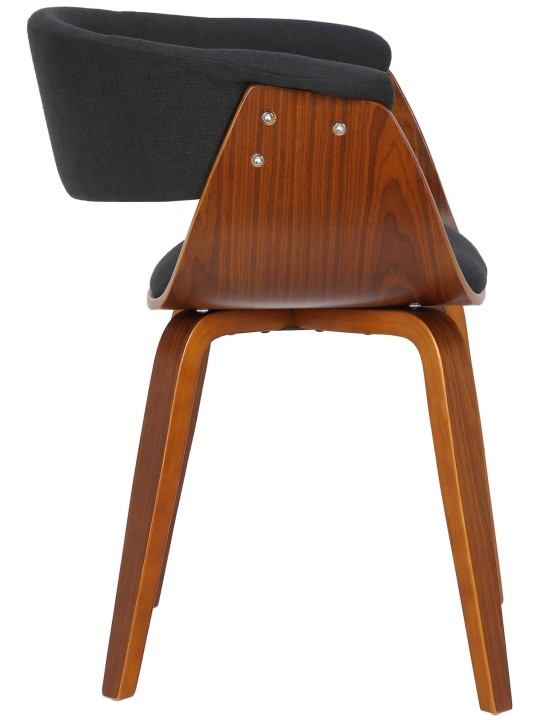 Set van 2 stoelen Bruce stof, walnoot/zwart