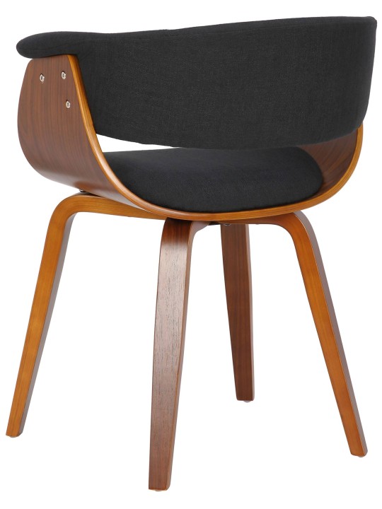 Set van 2 stoelen Bruce stof, walnoot/zwart
