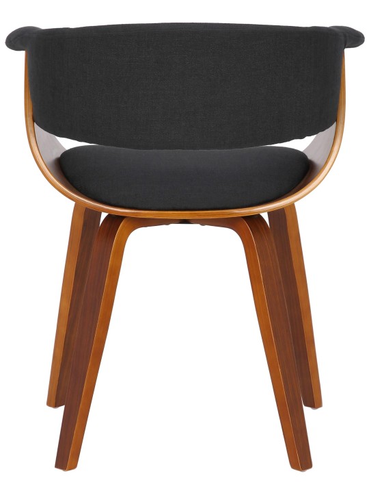 Set van 2 stoelen Bruce stof, walnoot/zwart