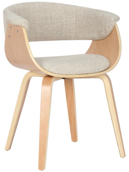 Set van 2 stoelen Bruce stof, naturel/crème Set van 2 stoelen Bruce stof, naturel/crème