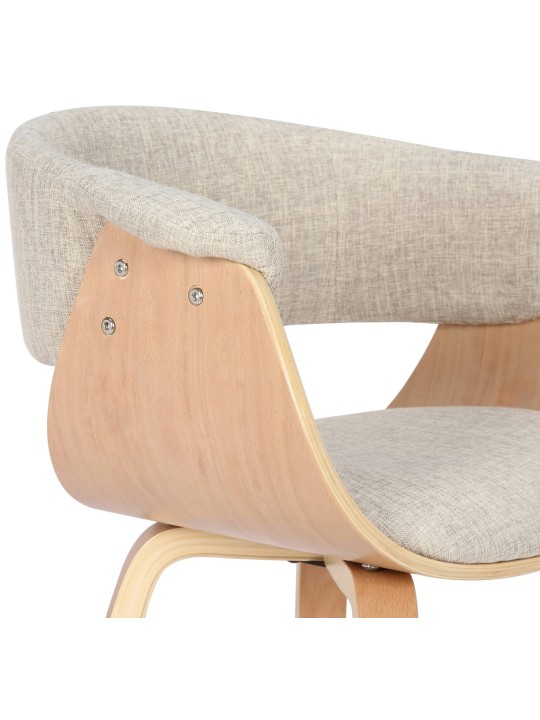 Set van 2 stoelen Bruce stof, naturel/crème Set van 2 stoelen Bruce stof, naturel/crème