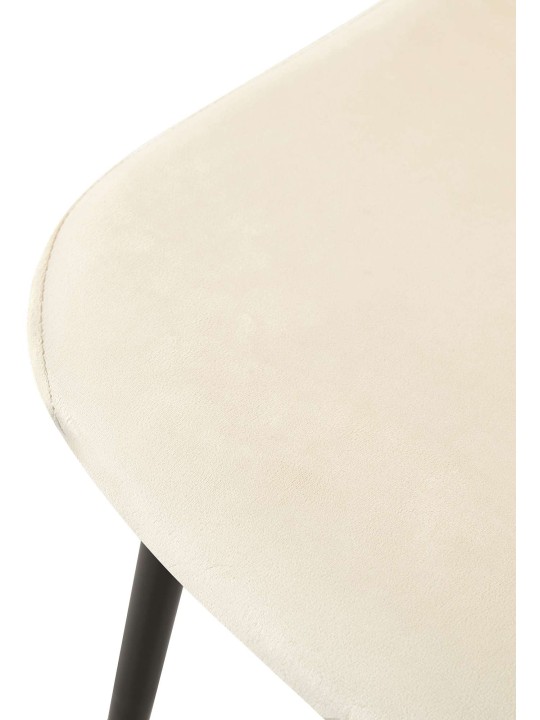 Stoel Giverny fluweel, crème