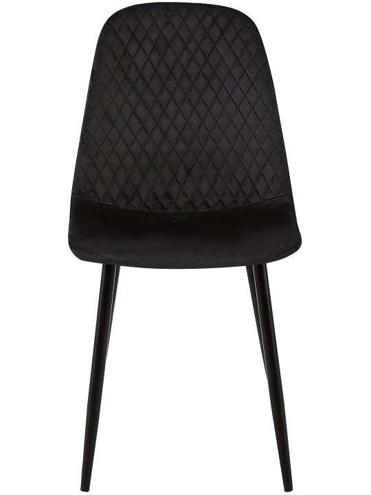 Set van 4 stoelen Giverny fluweel, zwart