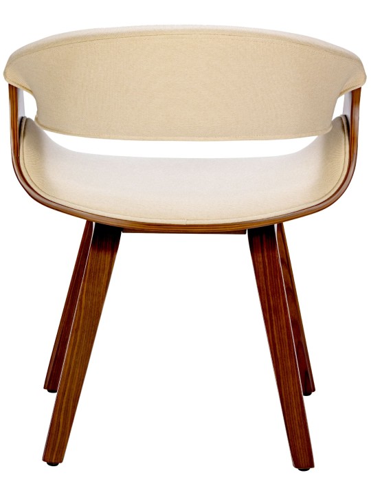 Eetkamerstoel Foley stof, walnoot/crème Eetkamerstoel Foley stof, walnoot/crème