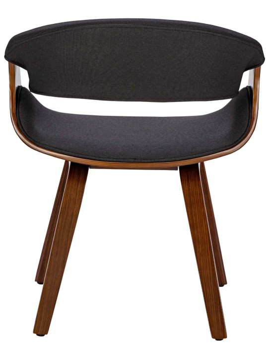 Eetkamerstoel Foley stof, walnoot/zwart Eetkamerstoel Foley stof, walnoot/zwart