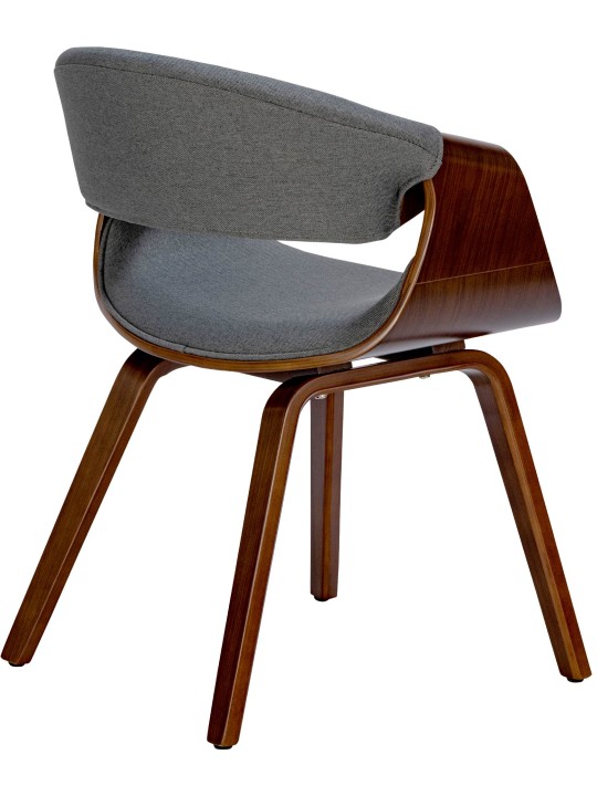 Eetkamerstoel Foley stof, walnoot/grijs Eetkamerstoel Foley stof, walnoot/grijs