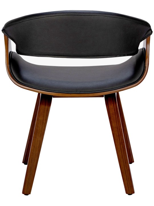 Eetkamerstoel Foley kunstleer, walnoot/zwart Eetkamerstoel Foley kunstleer, walnoot/zwart