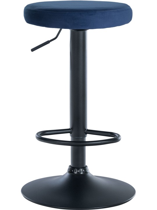 Set van 2 barkrukken Ponte fluweel, blauw