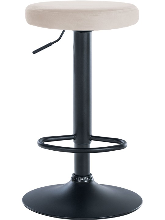 Set van 2 barkrukken Ponte fluweel, crème