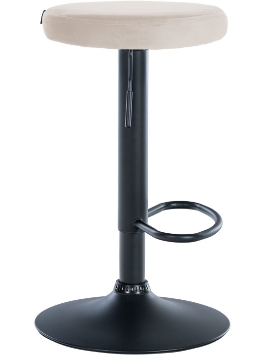 Set van 2 barkrukken Ponte fluweel, crème