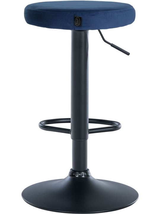 Set van 2 barkrukken Ponte fluweel, blauw