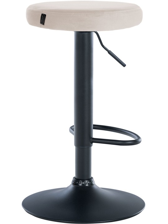 Set van 2 barkrukken Ponte fluweel, crème