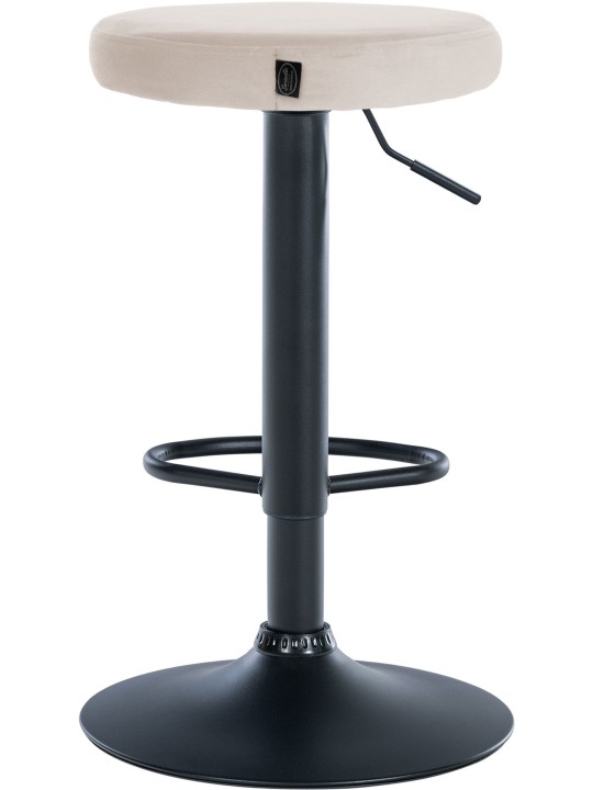 Set van 2 barkrukken Ponte fluweel, crème