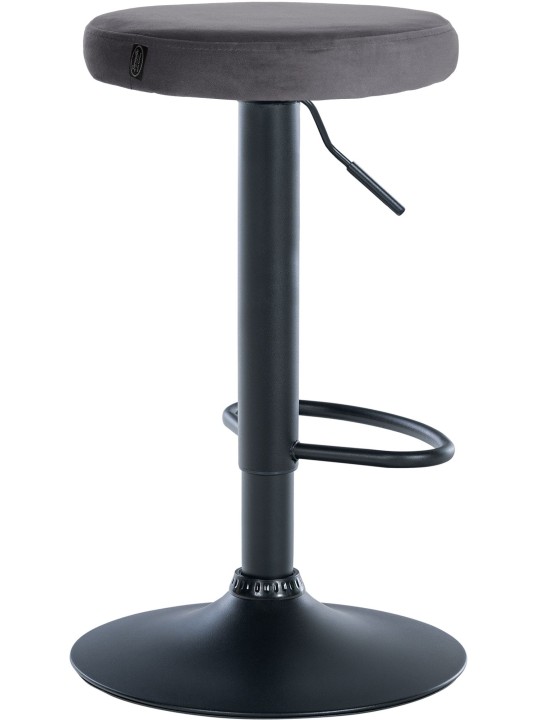 Set van 2 barkrukken Ponte fluweel, donkergrijs