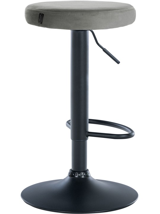 Set van 2 barkrukken Ponte fluweel, grijs