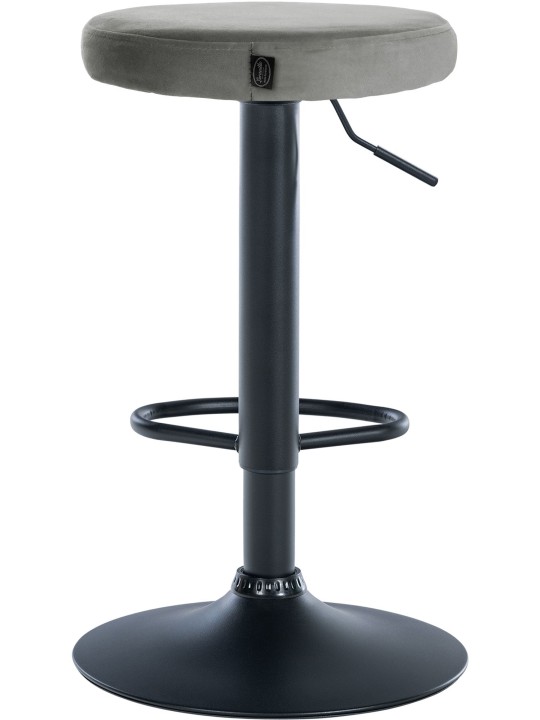 Set van 2 barkrukken Ponte fluweel, grijs