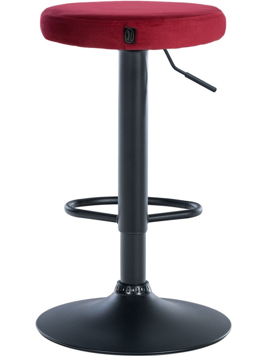 Set van 2 barkrukken Ponte fluweel, rood