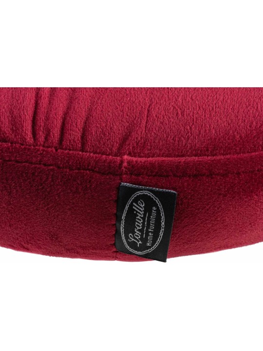 Set van 2 barkrukken Ponte fluweel chroom, rood