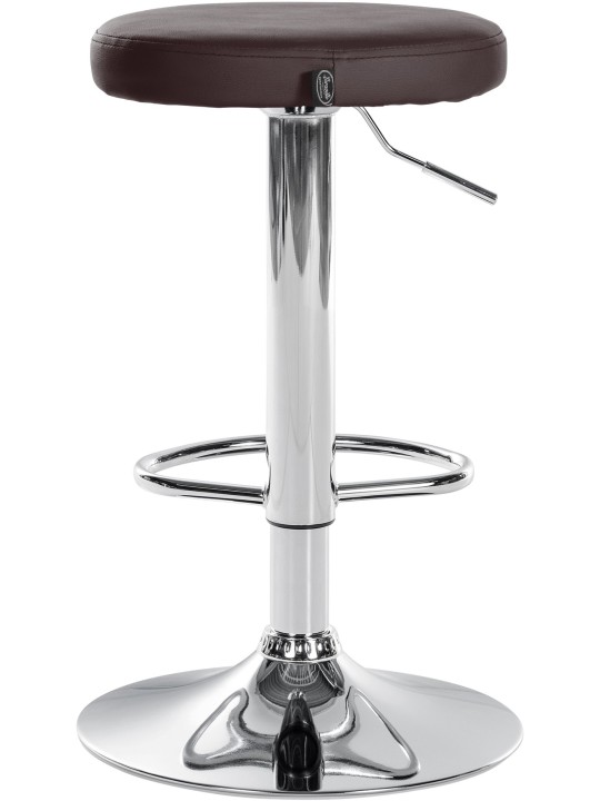 Set van 2 barkrukken Ponte kunstleer chroom, bruin