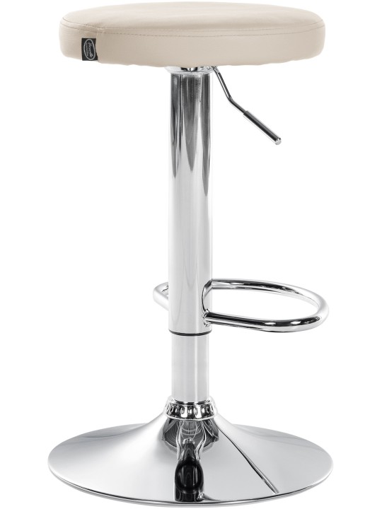 Set van 2 barkrukken Ponte kunstleer chroom, crème