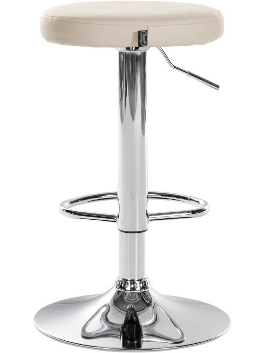 Set van 2 barkrukken Ponte kunstleer chroom, crème