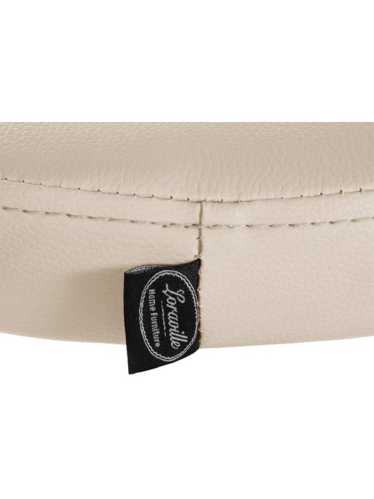 Set van 2 barkrukken Ponte kunstleer chroom, crème