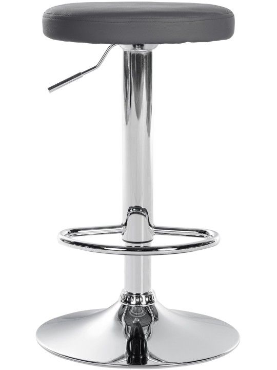 Set van 2 barkrukken Ponte kunstleer chroom, grijs