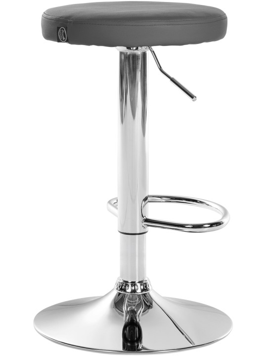 Set van 2 barkrukken Ponte kunstleer chroom, grijs