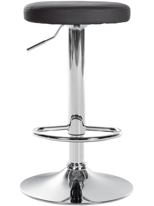 Set van 2 barkrukken Ponte kunstleer chroom, zwart