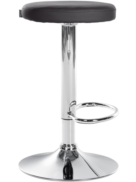 Set van 2 barkrukken Ponte kunstleer chroom, zwart