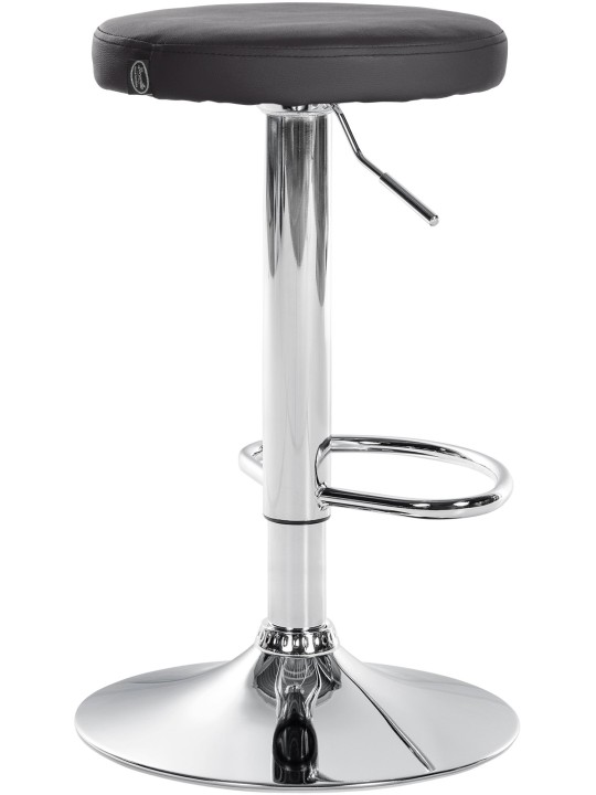 Set van 2 barkrukken Ponte kunstleer chroom, zwart