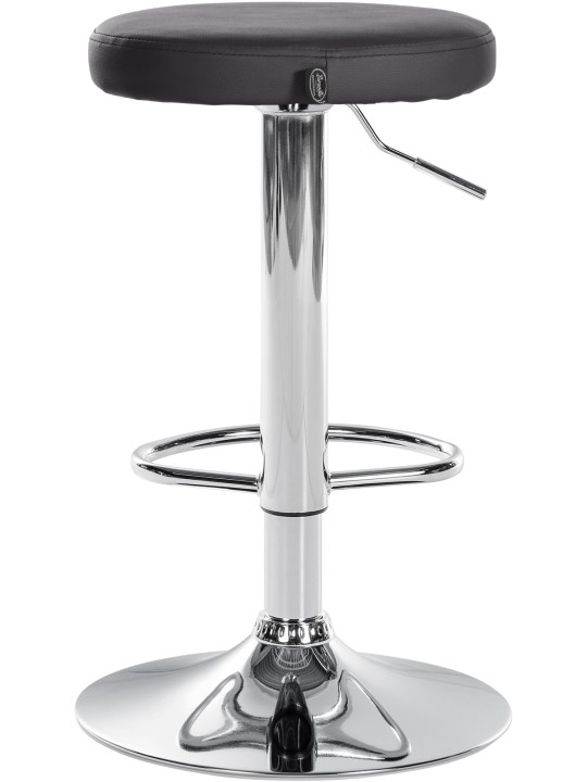 Set van 2 barkrukken Ponte kunstleer chroom, zwart