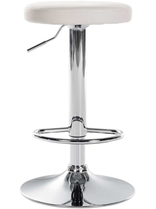 Set van 2 barkrukken Ponte kunstleer chroom, wit