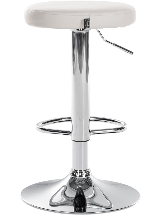 Set van 2 barkrukken Ponte kunstleer chroom, wit