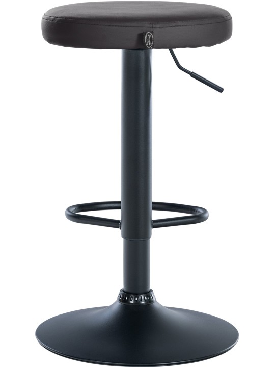 Set van 2 barkrukken Ponte kunstleer, zwart