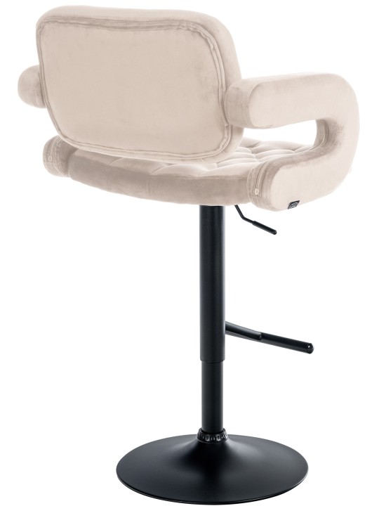 Barkruk Dublin fluweel, crème