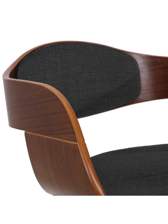 Bezoekersstoel Kingston stof, walnoot/donkergrijs Bezoekersstoel Kingston stof, walnoot/donkergrijs