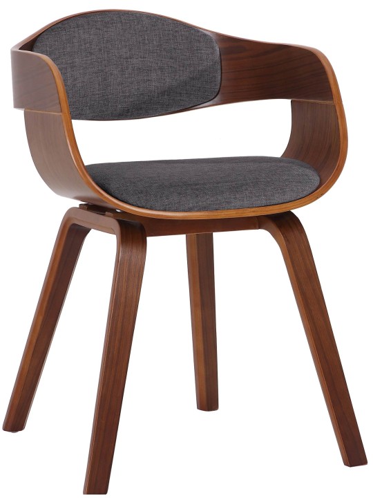 Bezoekersstoel Kingston stof, walnoot/lichtgrijs Bezoekersstoel Kingston stof, walnoot/lichtgrijs